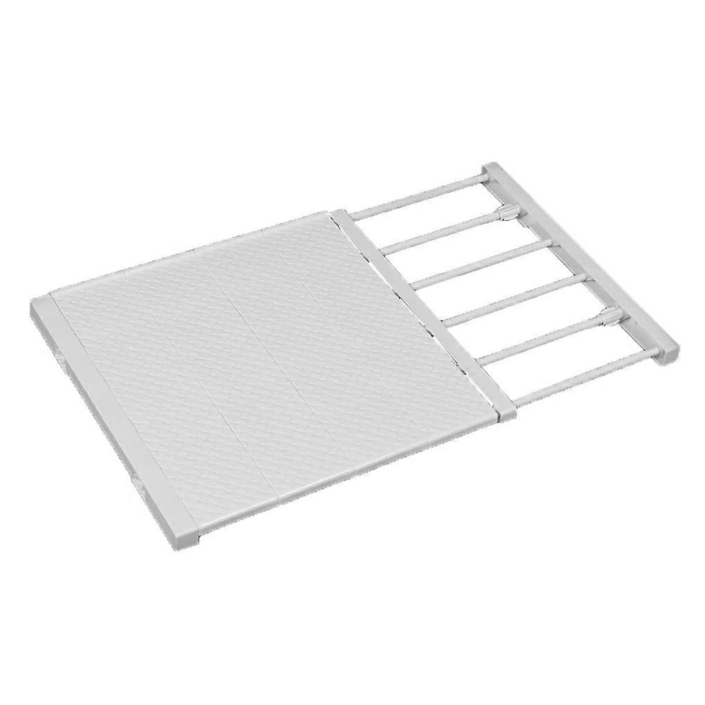 Adjustable Closet Organizer with Extendable Storage Shelf for Wardrobe and Cabinet, White 19.731.5in