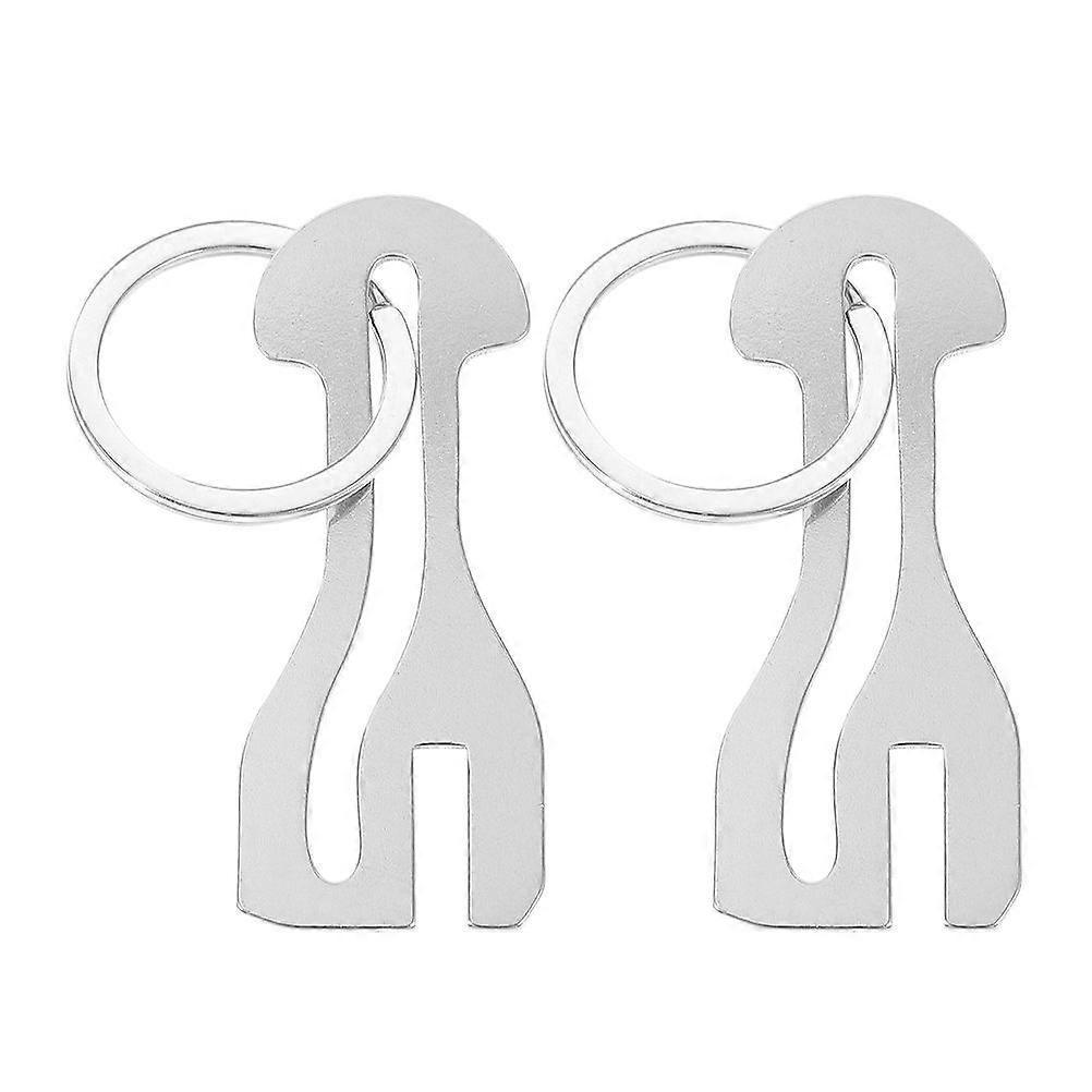 2Pcs Trolley Tokens Keychain Shopping Trolley Tokens Pendant Tokens Key Buckle Trolley Tokens Key Ring