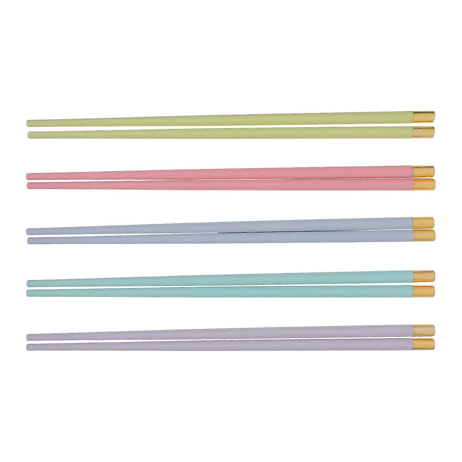 Reusable Dome Chopsticks for Kitchen 5Pairs Portable Dining Tools