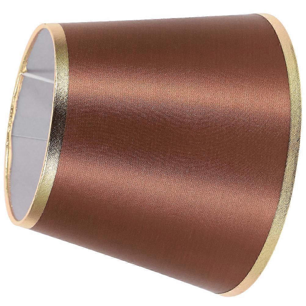 Small Lampshade Coffee Fabric Cover for Indoor Light with E27 Base