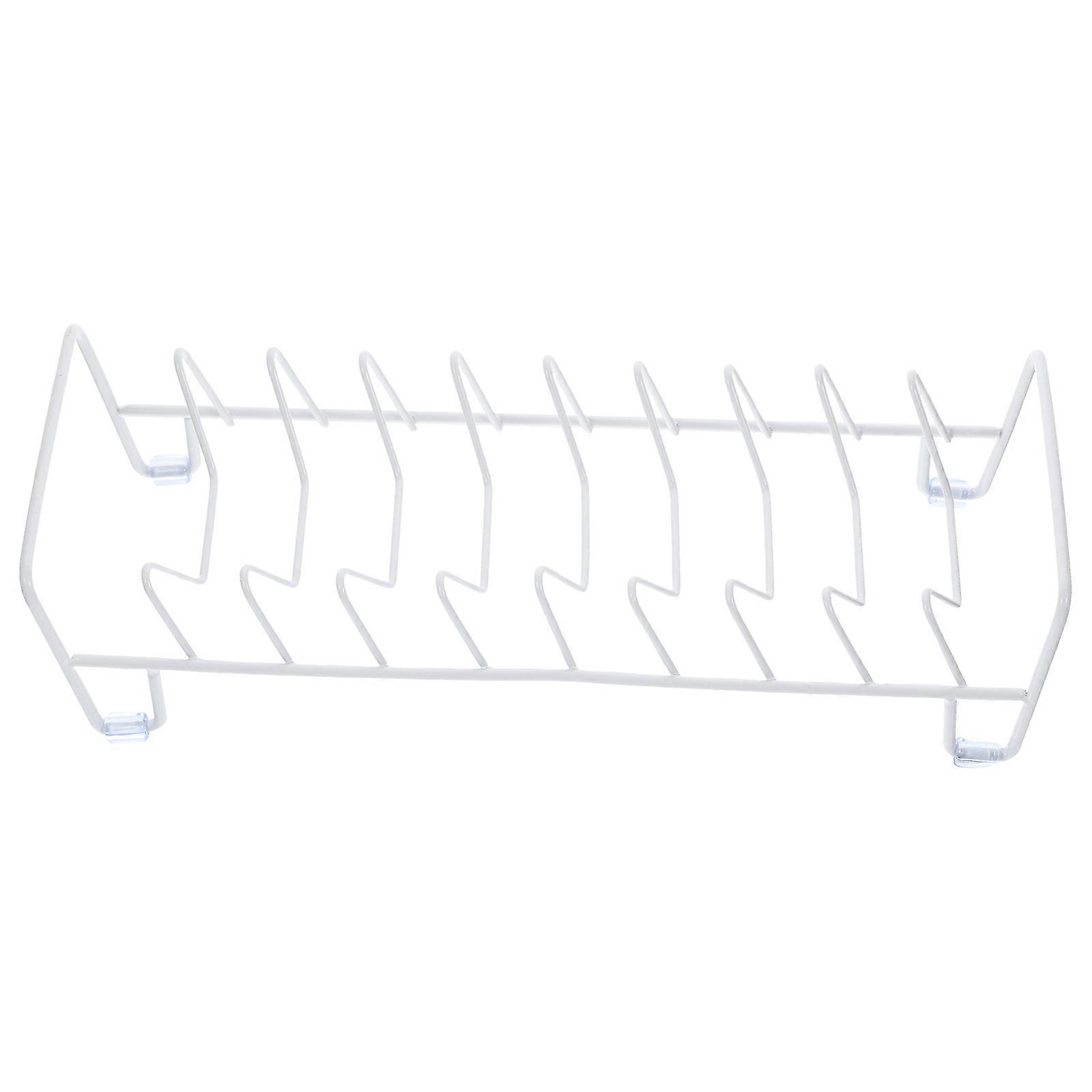 Dish Drying Holder Kitchen Utensils Home Use Iron Powder Coated Rectangular 1Set