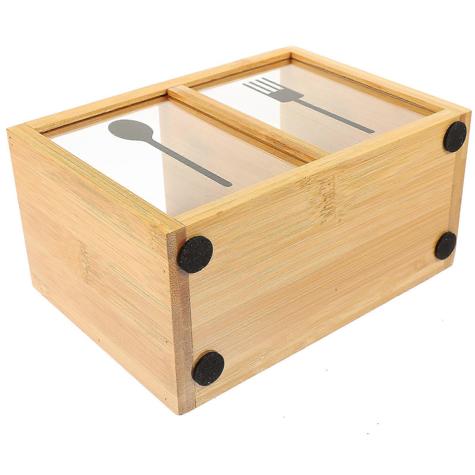 Bucket Utensil Holder with Clear Window Organizer