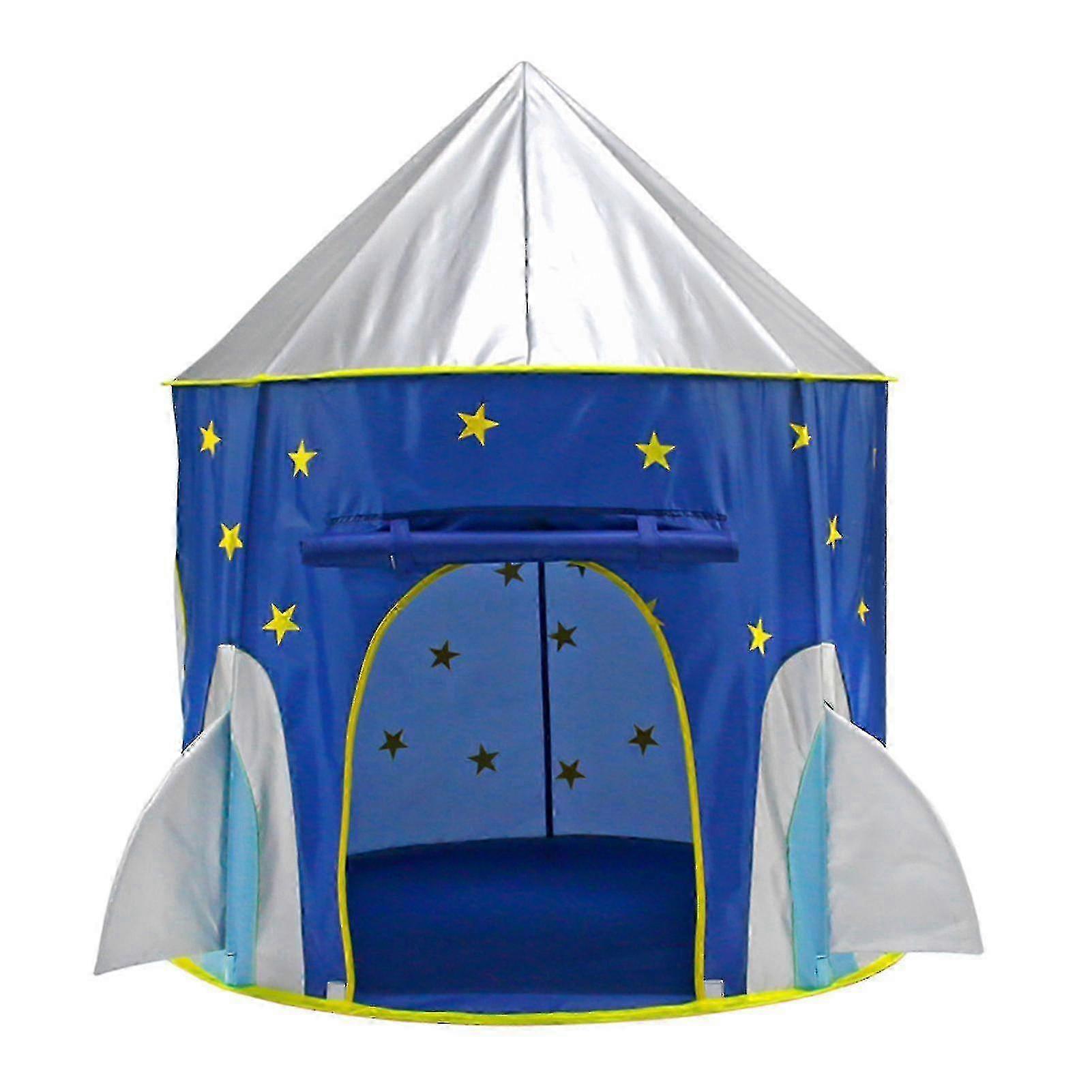 2025 Rocket Ship Play Tent Space Ship Playhouse Portable Folding