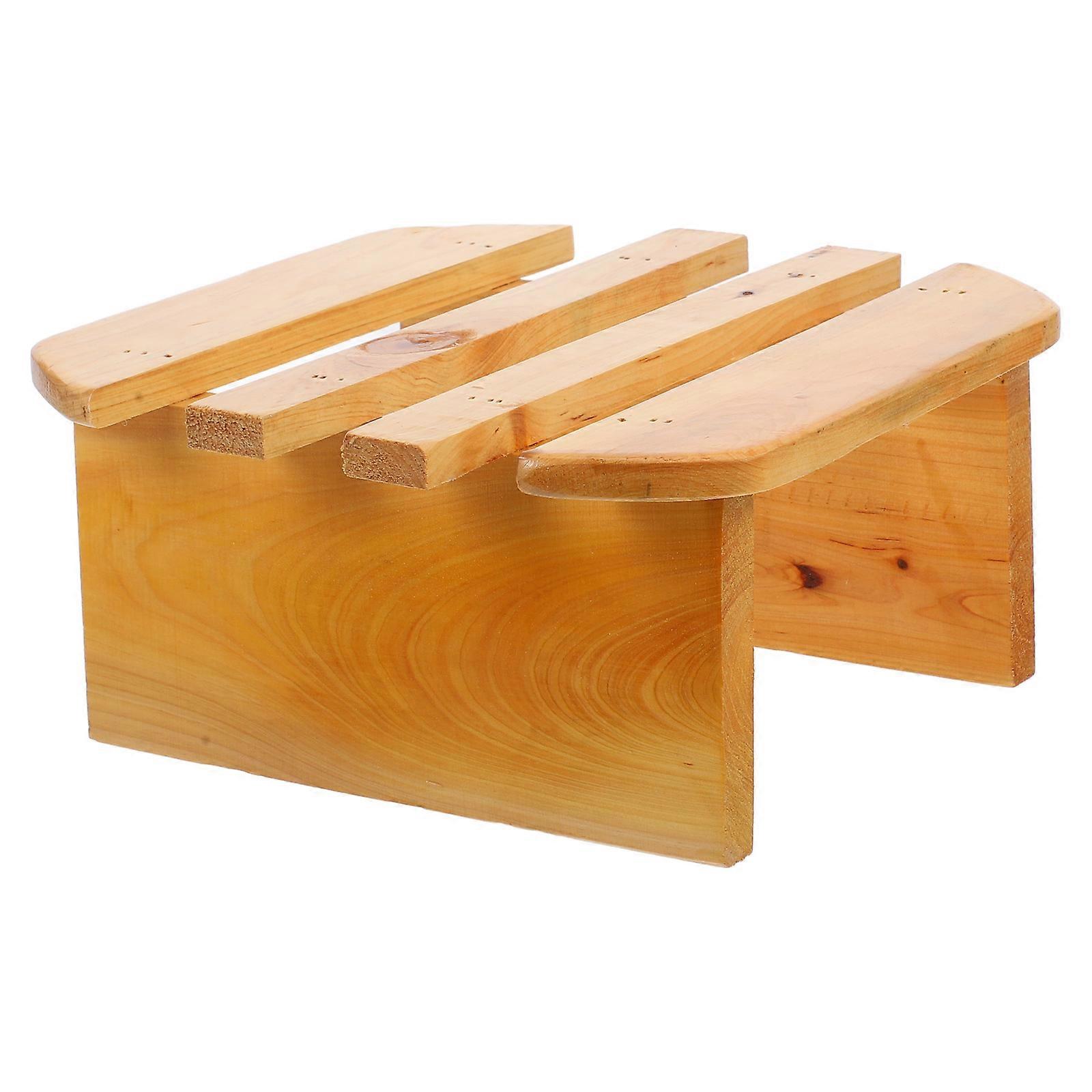 Solid Wooden Foot Bath Stool for Foot Bath Multipurpose Footrest