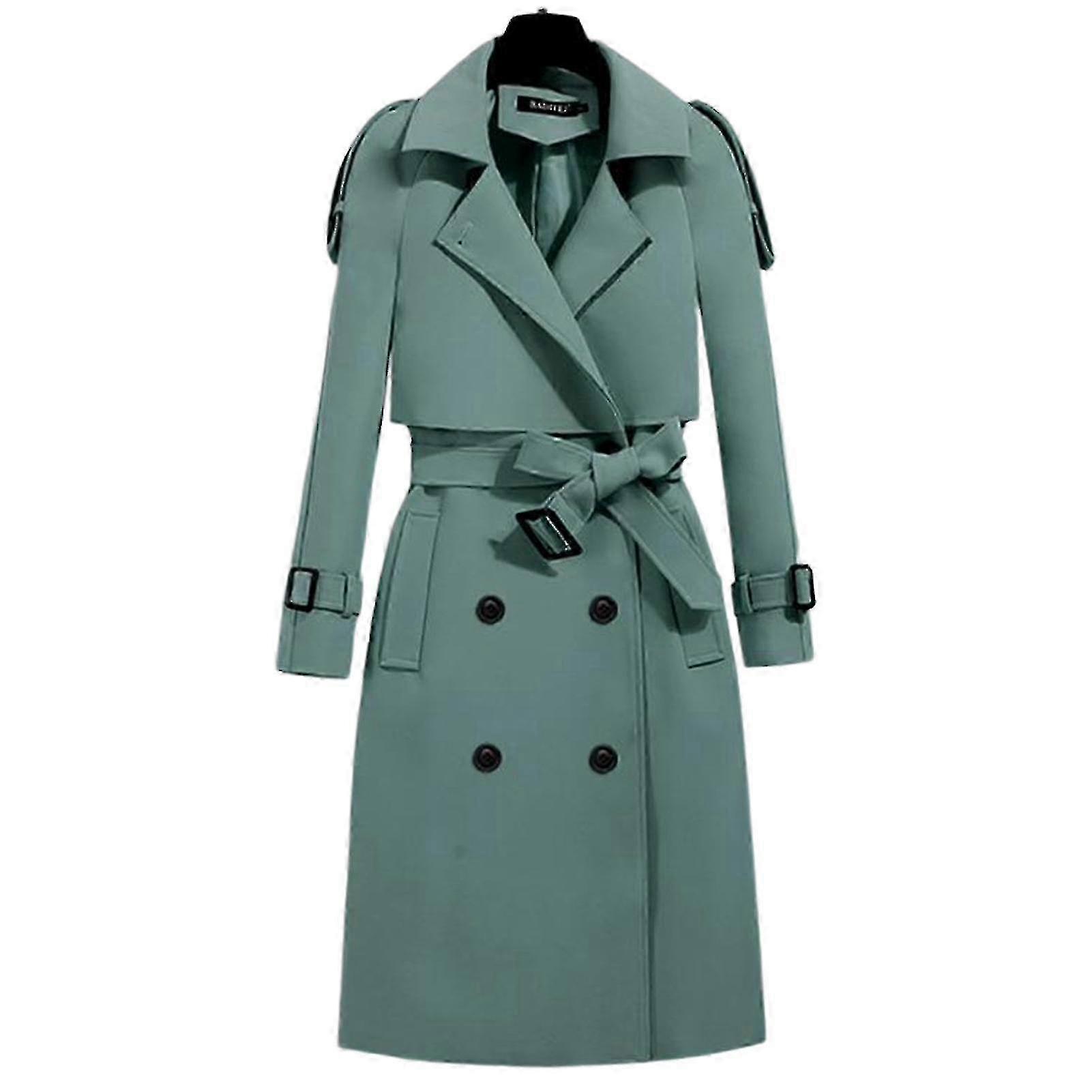 2026 Women's Timeless Trench Coat Mid-Length with Deep Pockets for Practicality