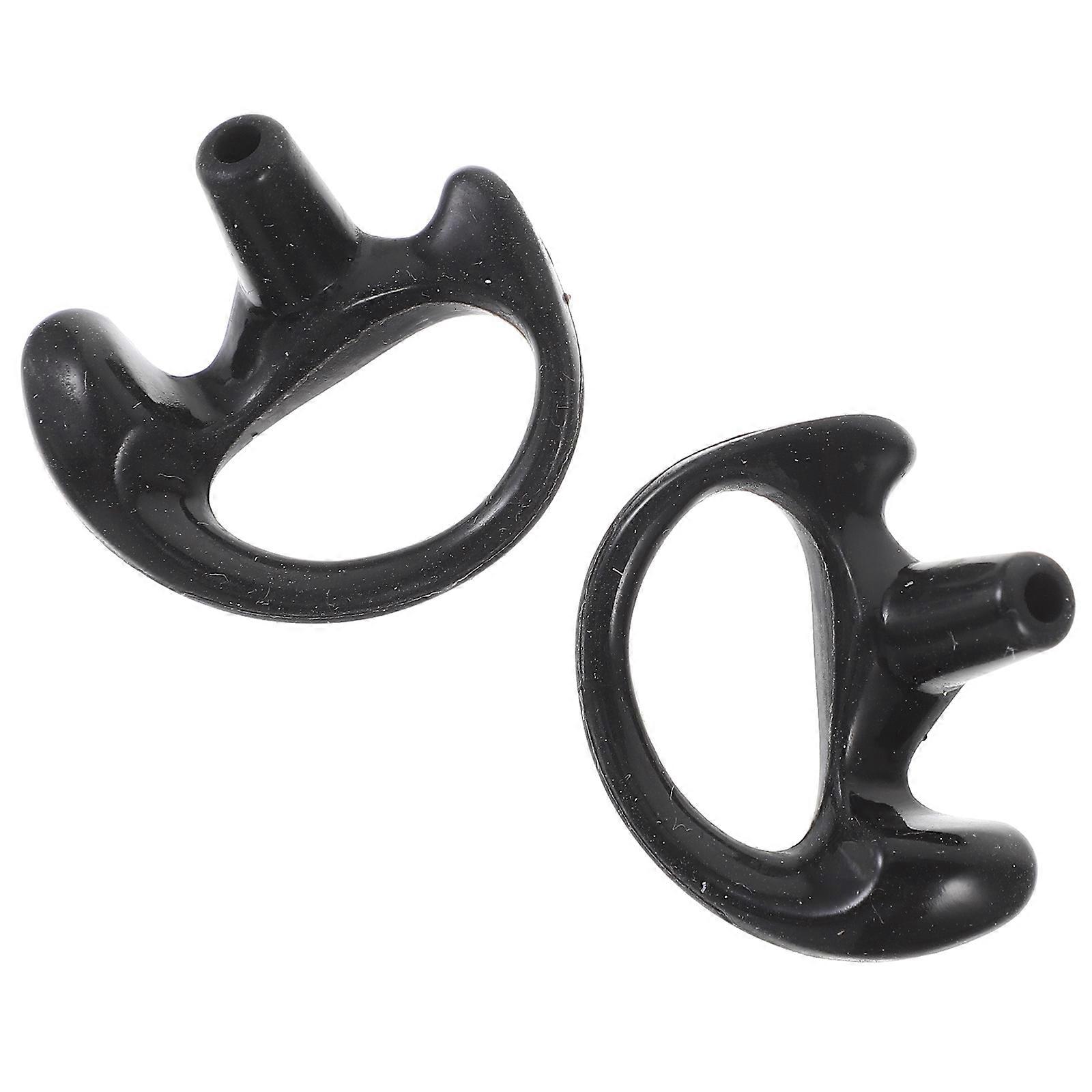 Rubber Ear Buds Interphone Ear Plugs for Reusable 1Pair Replacement