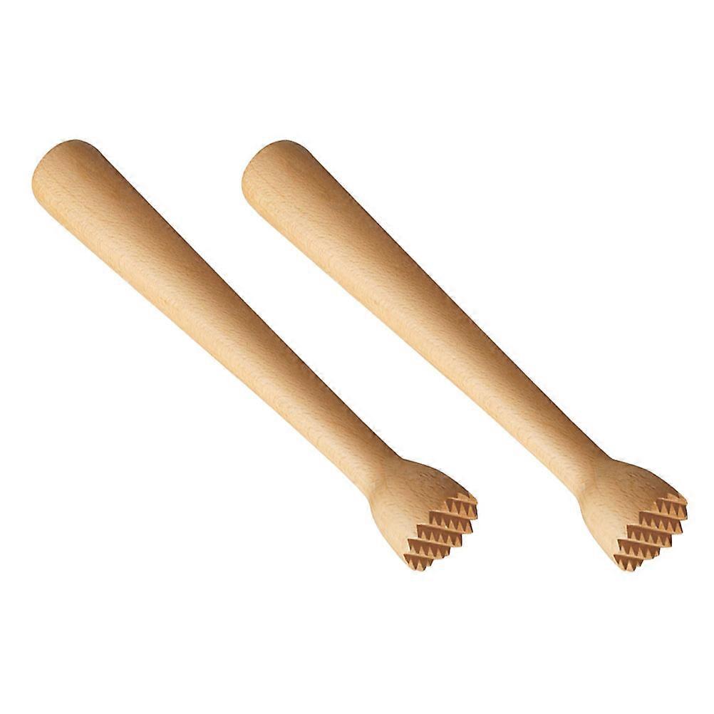 Wooden Ice Muddler for Stirring Use 2Pcs Beech Cocktail Mixing Tools