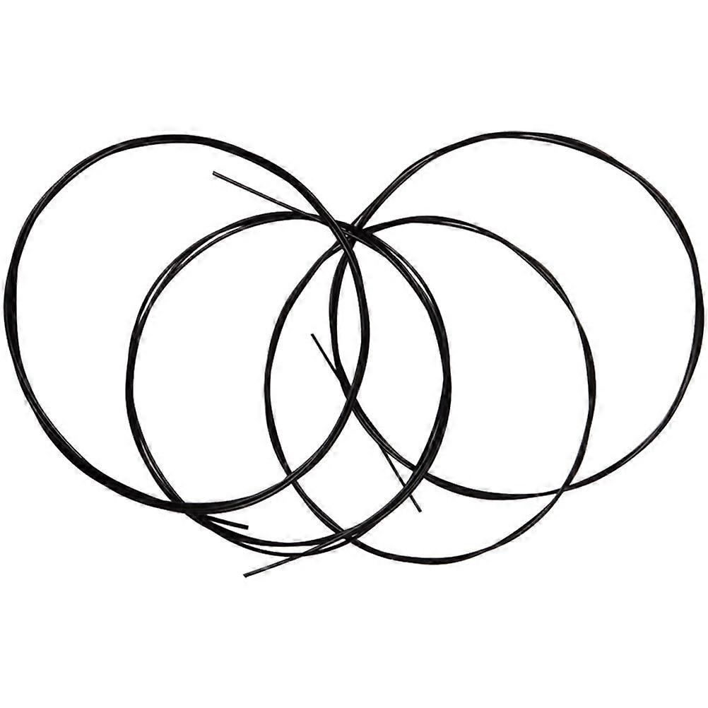 Black Nylon Ukulele String Accessory 4Pcs for Reliable Sound Performance