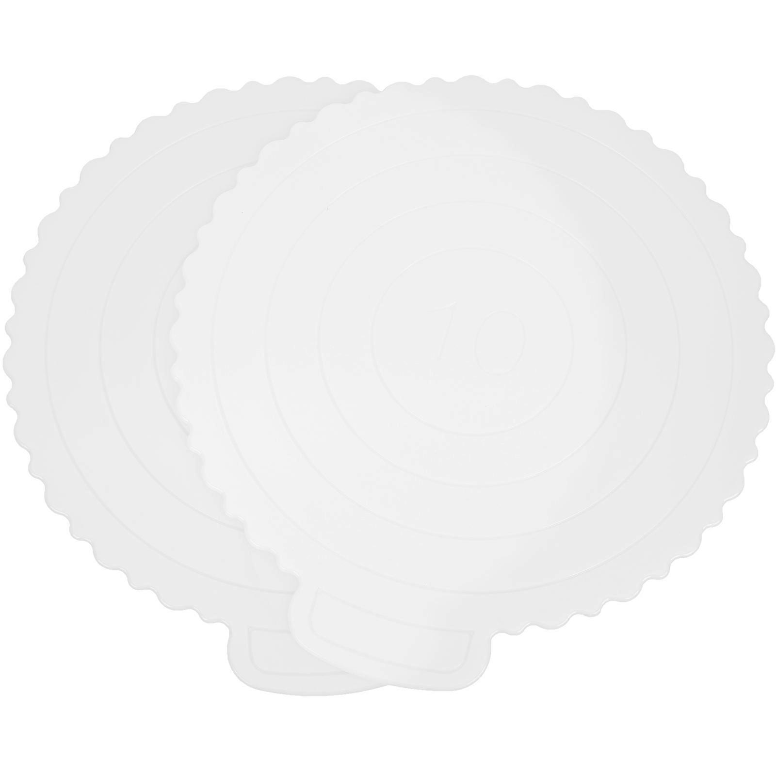 Cake Boards Decorative Cake Plates for Serving 2Pcs White Trays