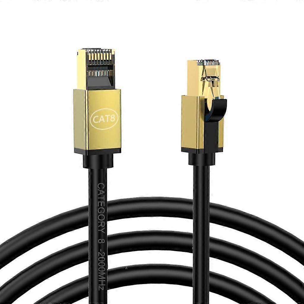 Cat8 Ethernet Cable 2m Gold Speed 40Gbps 2000MHz Shielded for Gaming and Streaming