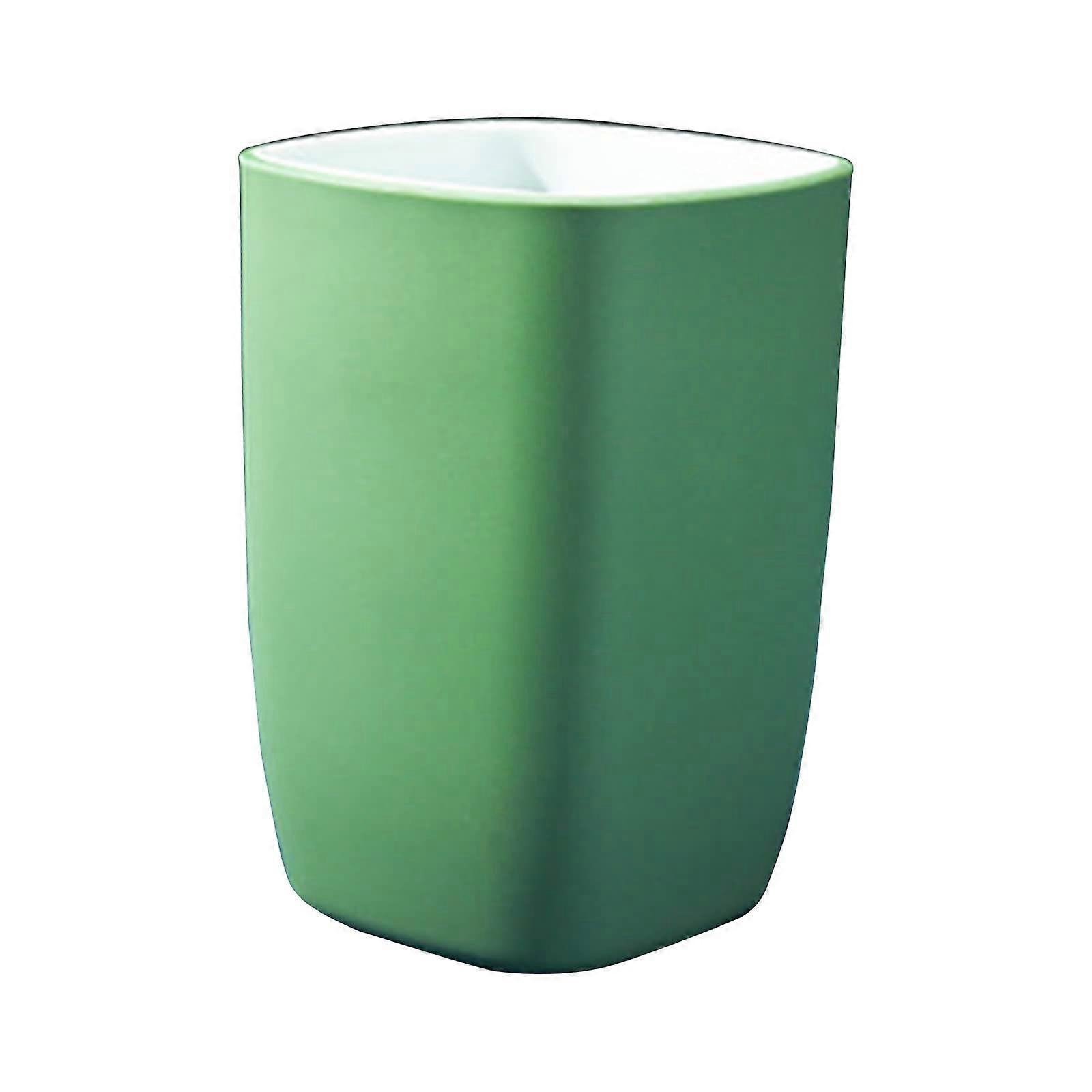 Toothbrush Holder with Double Layer Mouthwash Cup, Smooth Edge, Durable Base for Bathroom