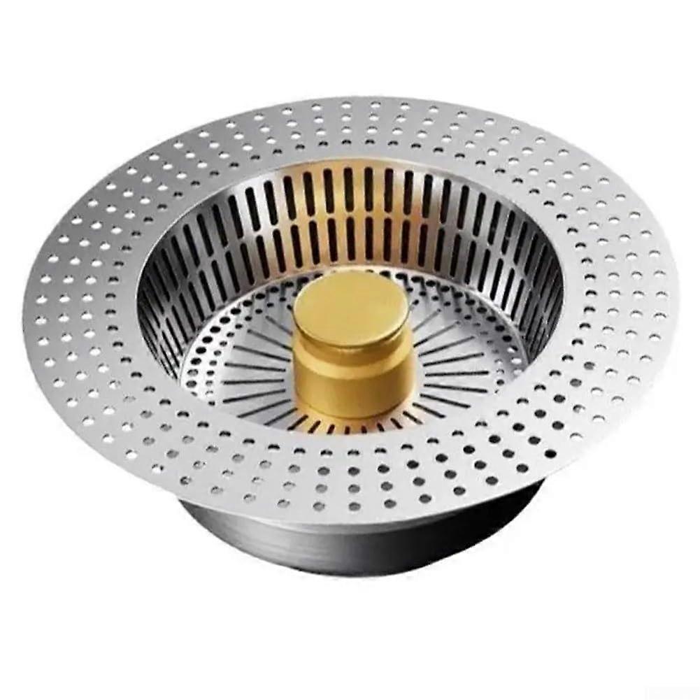 Gold Stainless Steel Sink Strainer for Kitchen Drain, Rustproof Filter with Smooth Drainage