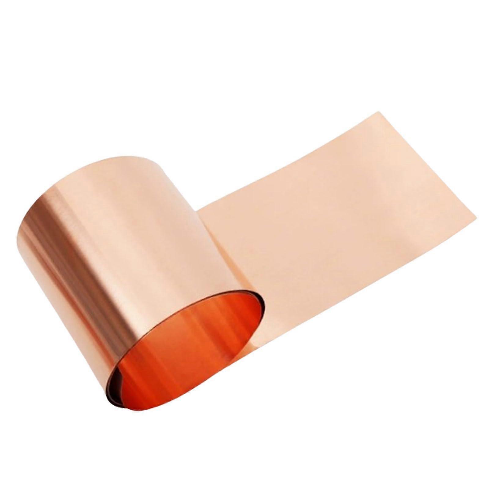 Copper Sheet Roll 0.05mm Thick Flexible Foil Strip for DIY Projects and Crafts Smooth Finish