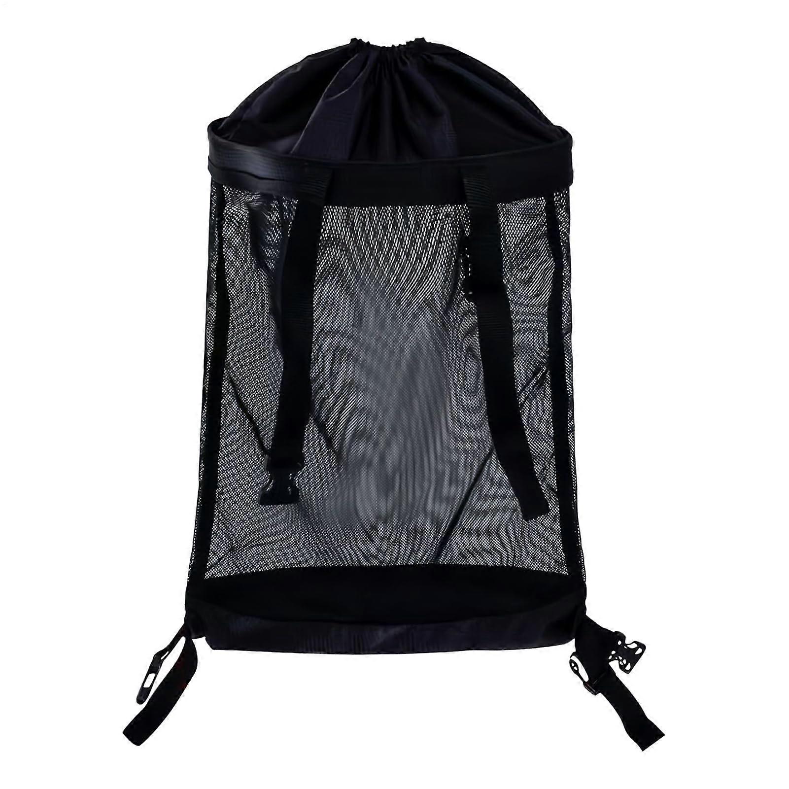 Golf Cart Bag with Large Capacity Mesh Basket, OneHand Drawstring Lock and Secure Straps