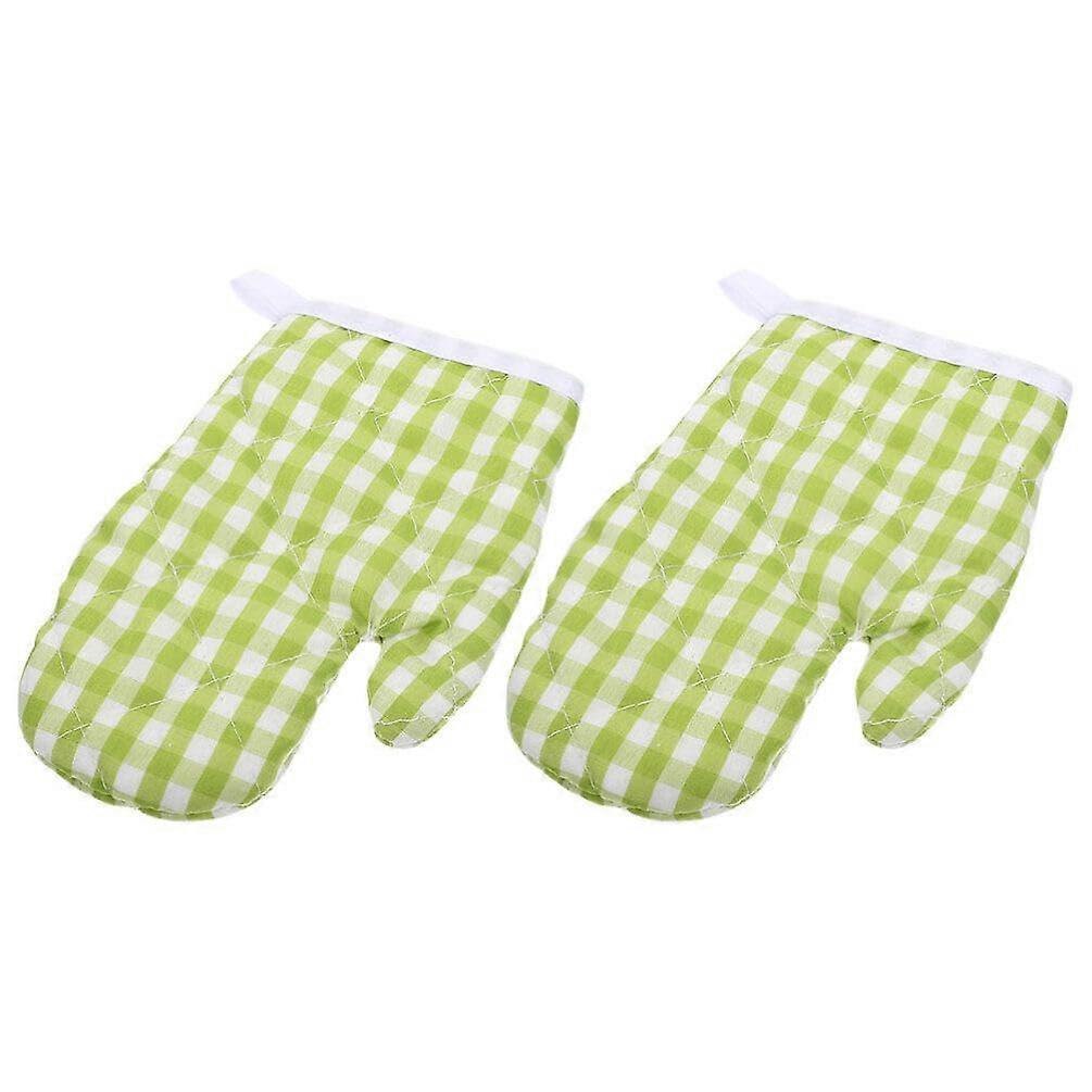 2pcs Heat Resistant Oven Mitts for Cooking and Baking with Hanging Loop, Machine Washable