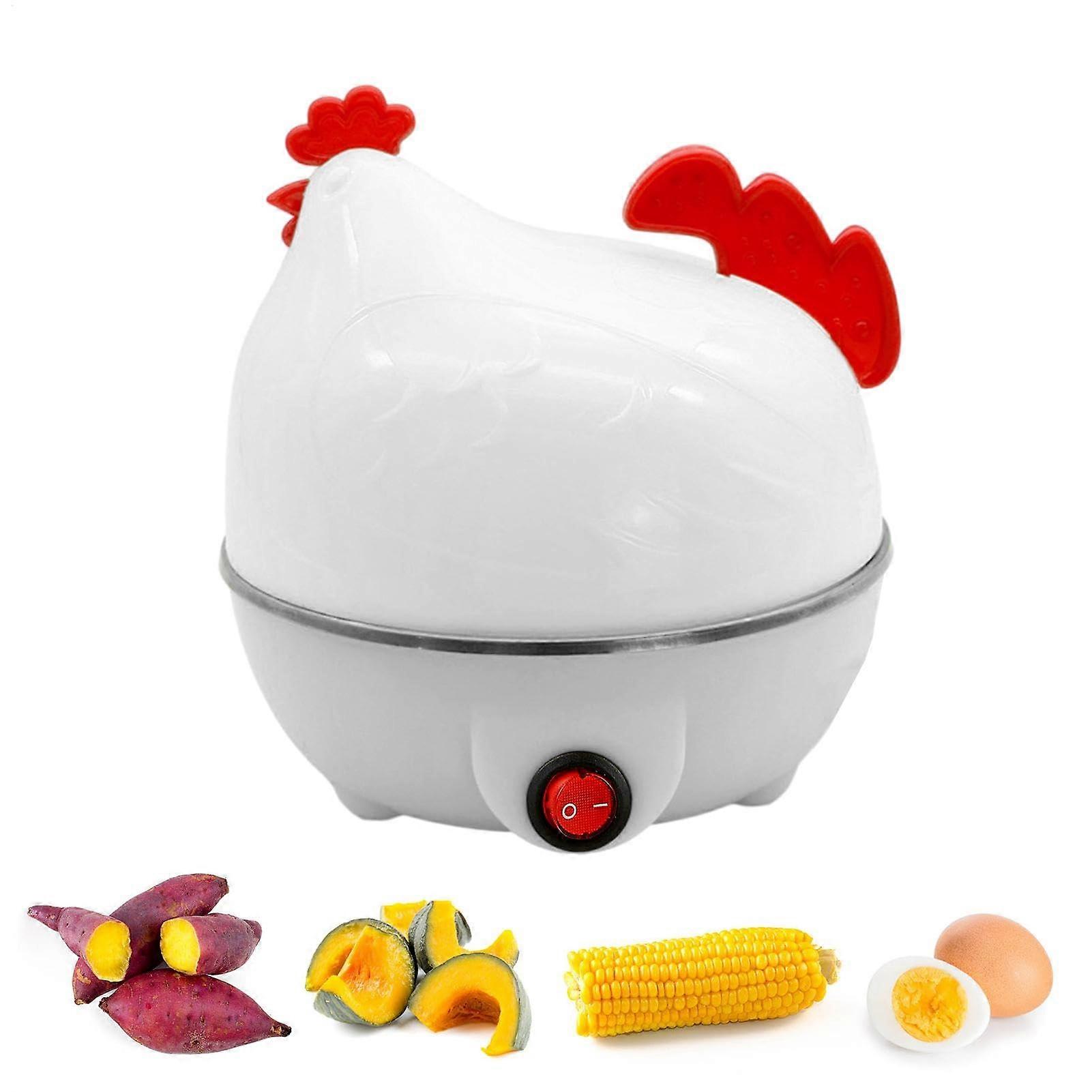 Egg Cooker 7 Egg Capacity Electric Egg Boiler with Automatic Shut Off Cute Chick Design White 110V