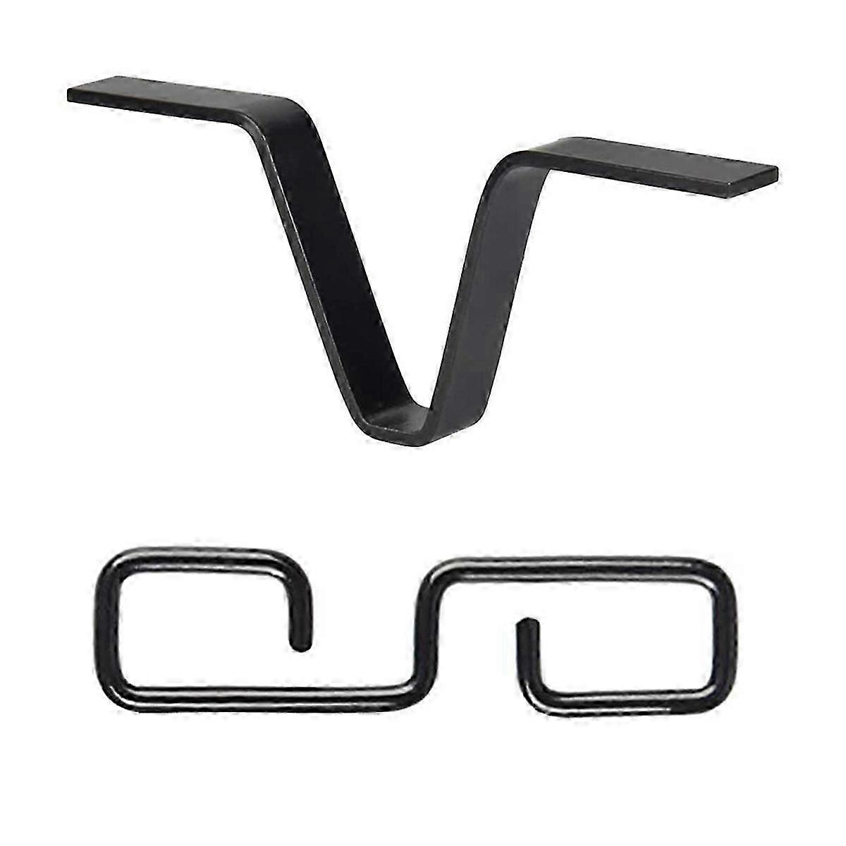 Black V-Shaped Rain Chain Adapter with S-Shaped Hook, for