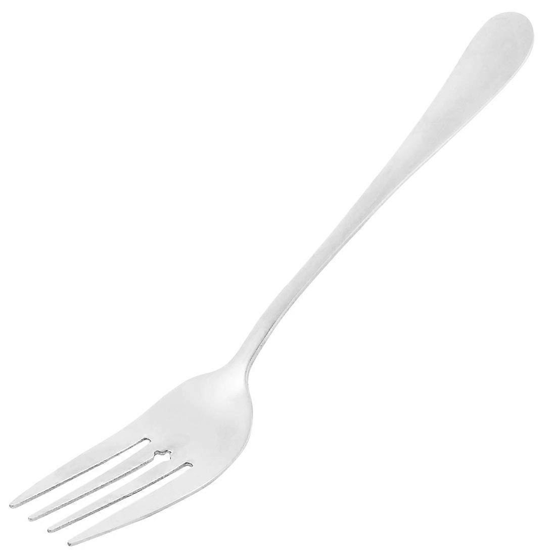 Stainless Steel Meat Fork 21.8cm Long Handle Durable Heat Resistant Kitchen Serving Fork Silver Tone