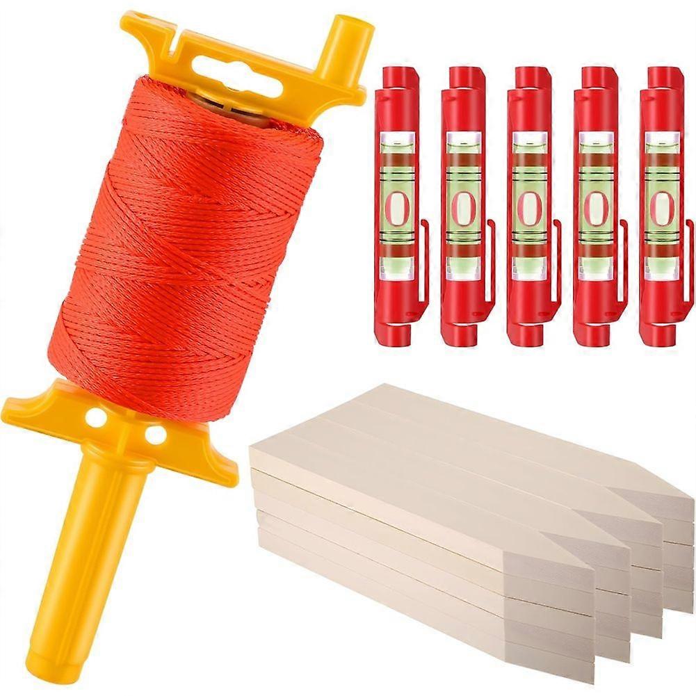 Construction String Line Kit, with Handle & 5 Pcs Built in Levels Outdoor Projects DIY, Yard & Gardening, Construction