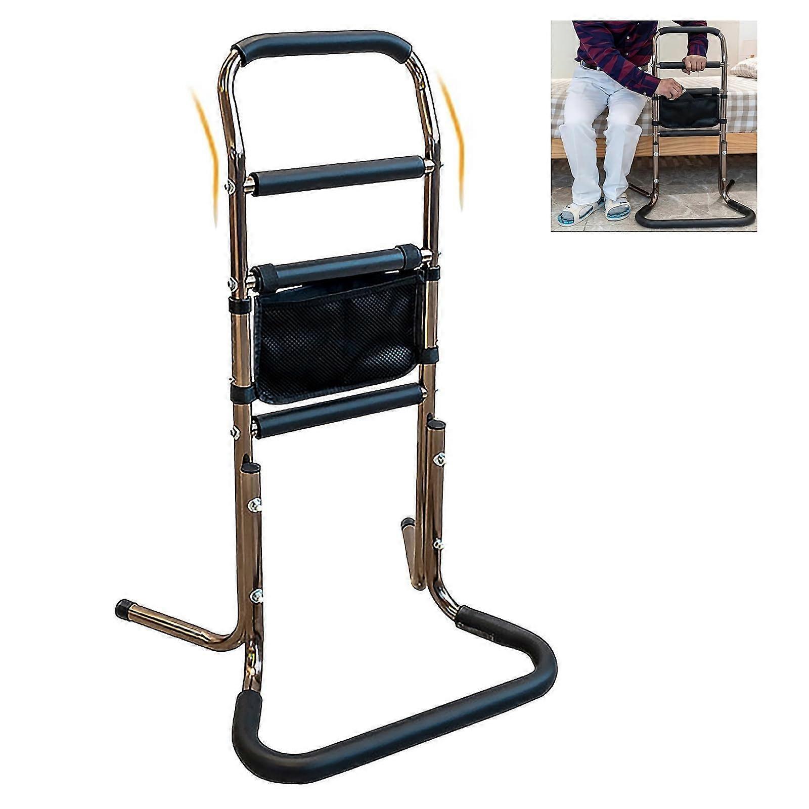 Standing Aid for Elderly with Adjustable Height and AntiSlip Handles, Lightweight Aluminum Support