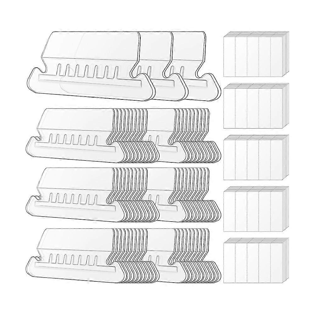 File Folder Tabs, 100 Sets Hanging File Folder Labels 2Inch Plastic Tabs and Inserts for Hanging File Folders