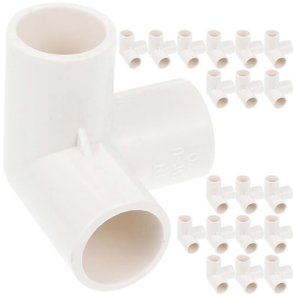 Water Pipe Tee Connector Pvc Fittings Tee Storage Frames 20Pcs