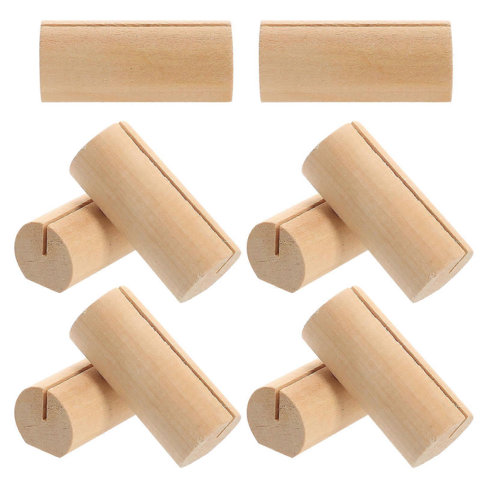 Wood Table Sign Holder Rustic Style Rectangular Shape 10Pcs