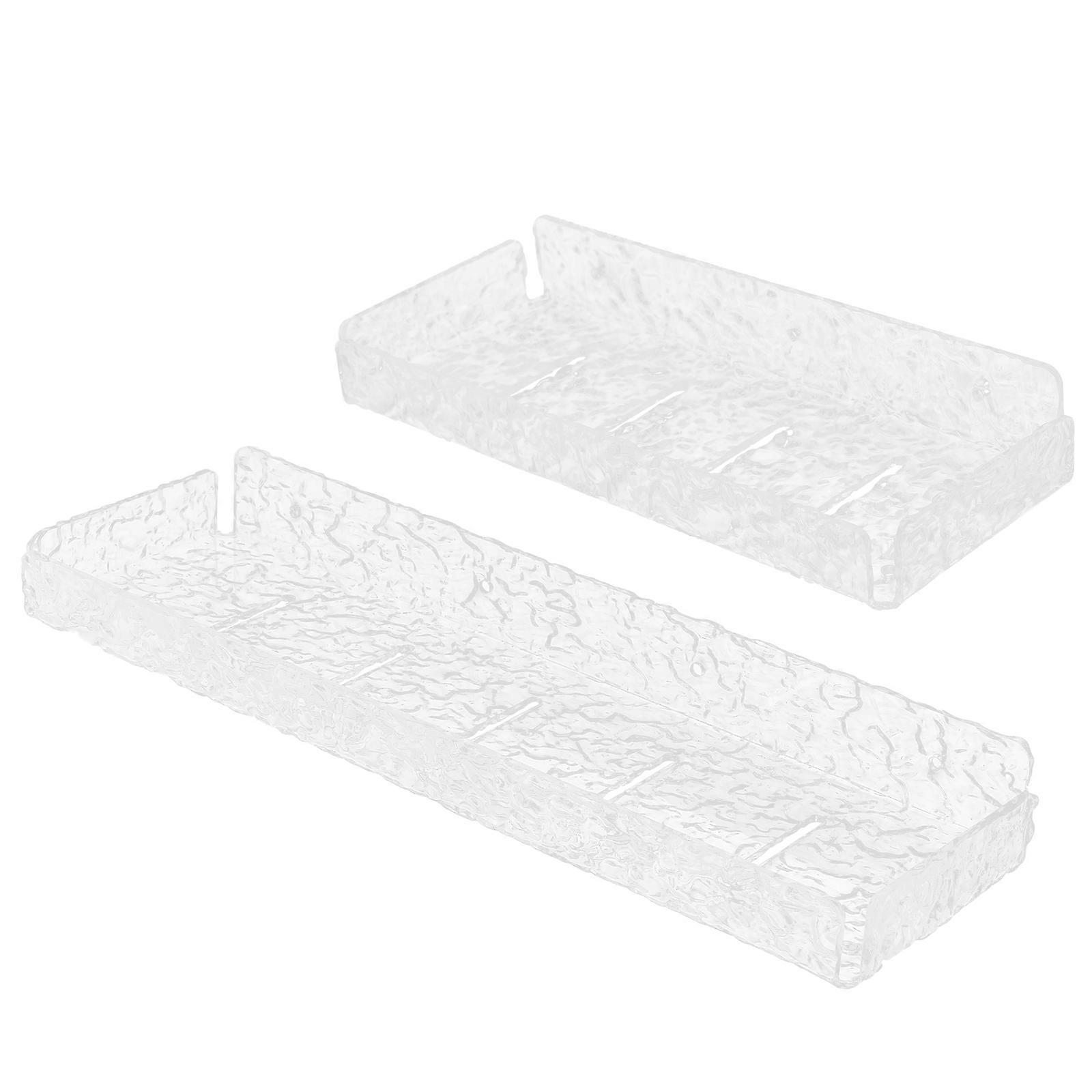 Acrylic Wall Shelf for Bathroom Use 1Set Floating Storage Rack