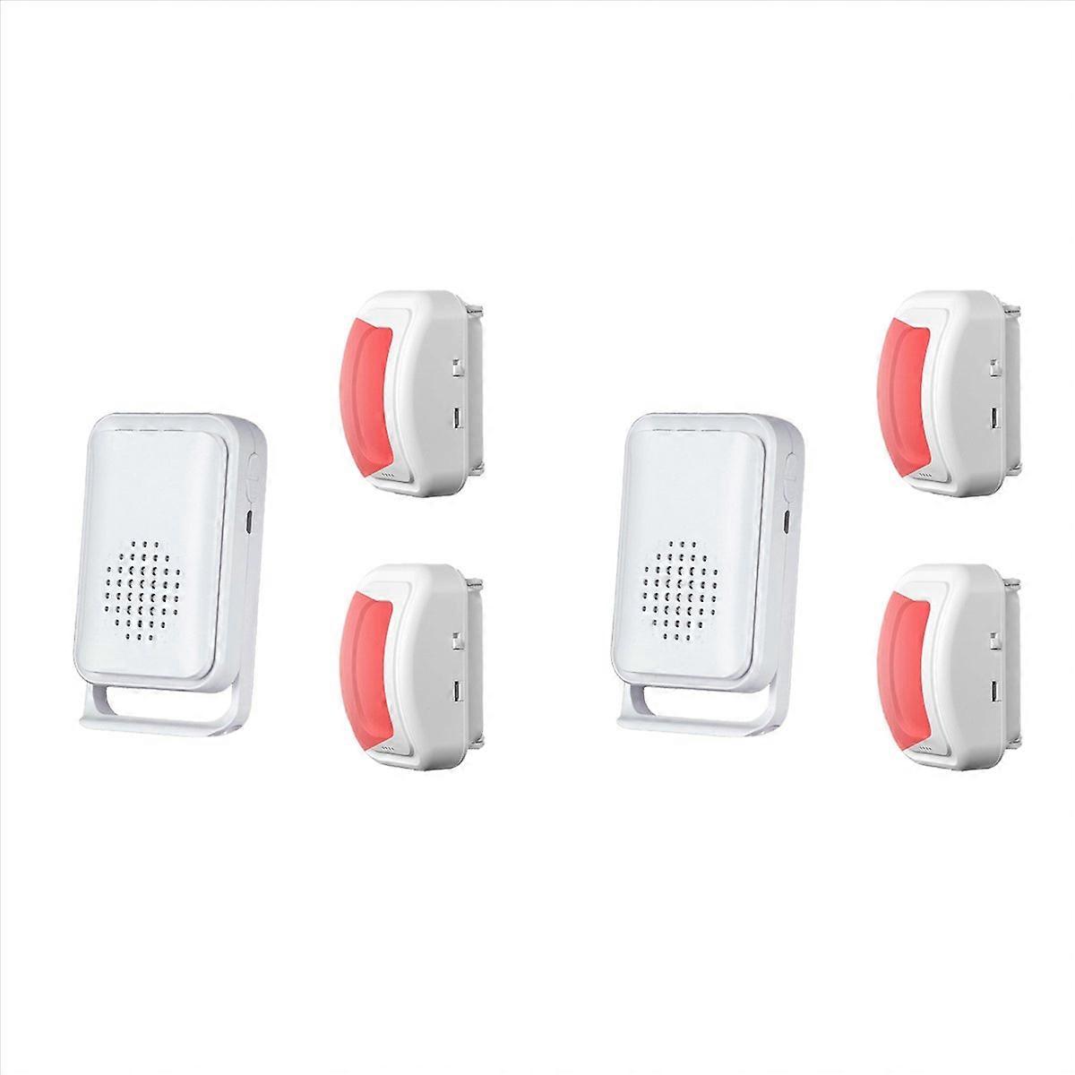 4X Bed Alarms for Elderly Dementia Patients - Wireless Motion Sensor Fall Detection Prevention Devic