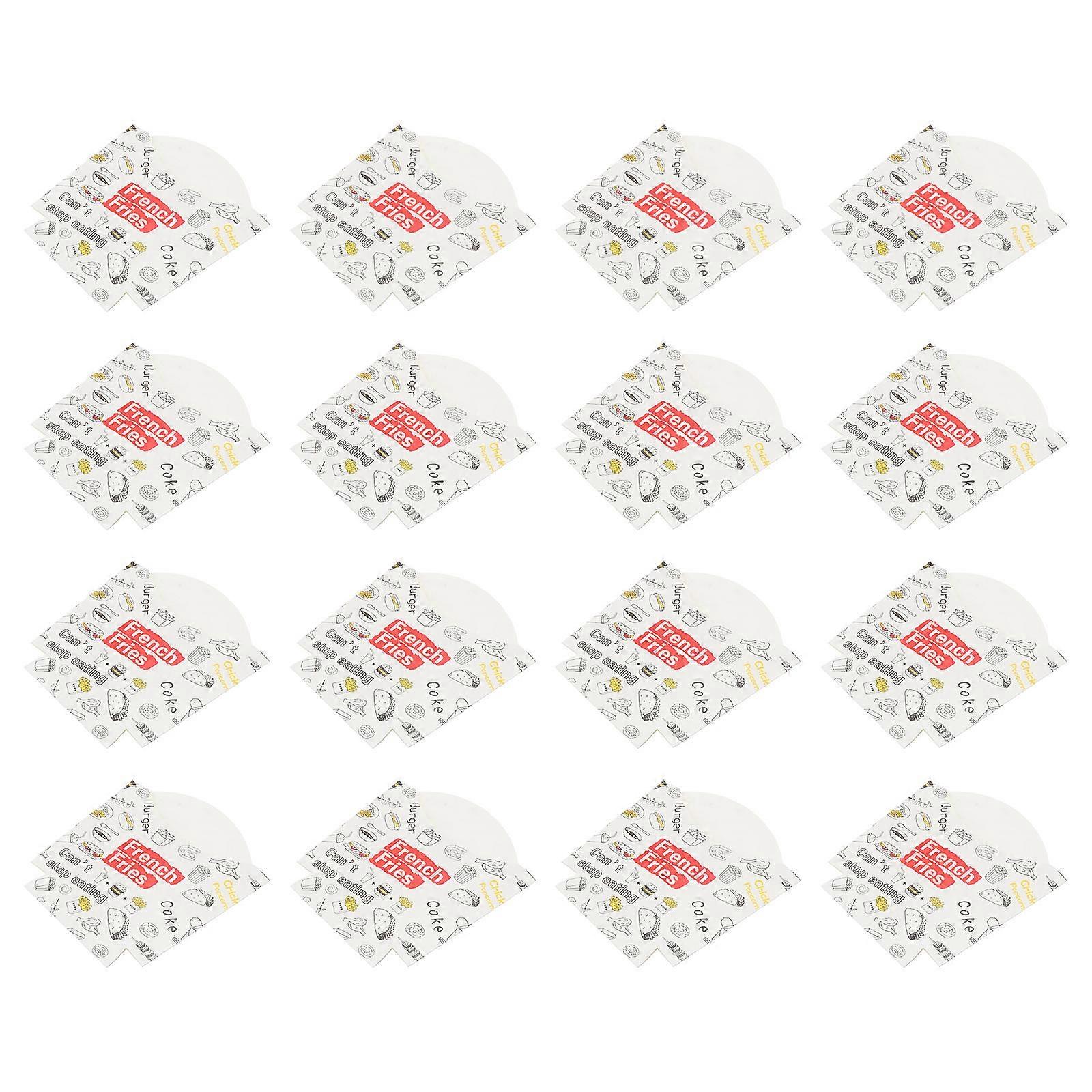 Kraft Paper Food Trays Rectangular Snack Container Home Use Assorted Color 100Pcs