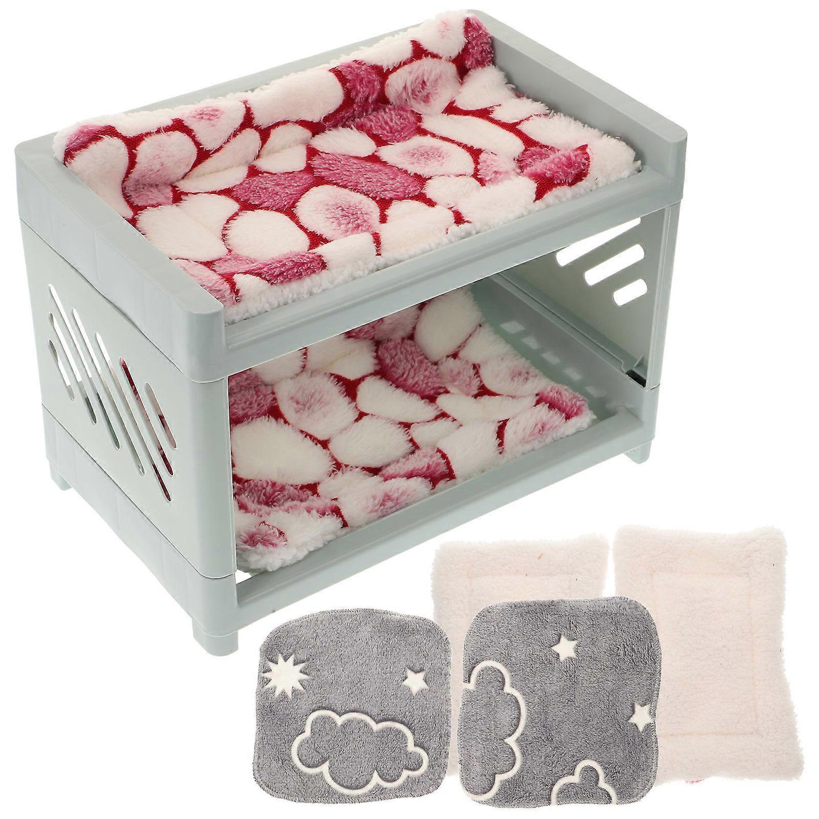 Double Layer Hamster Bed Multi-Function Nest for Small Pets 5Sets