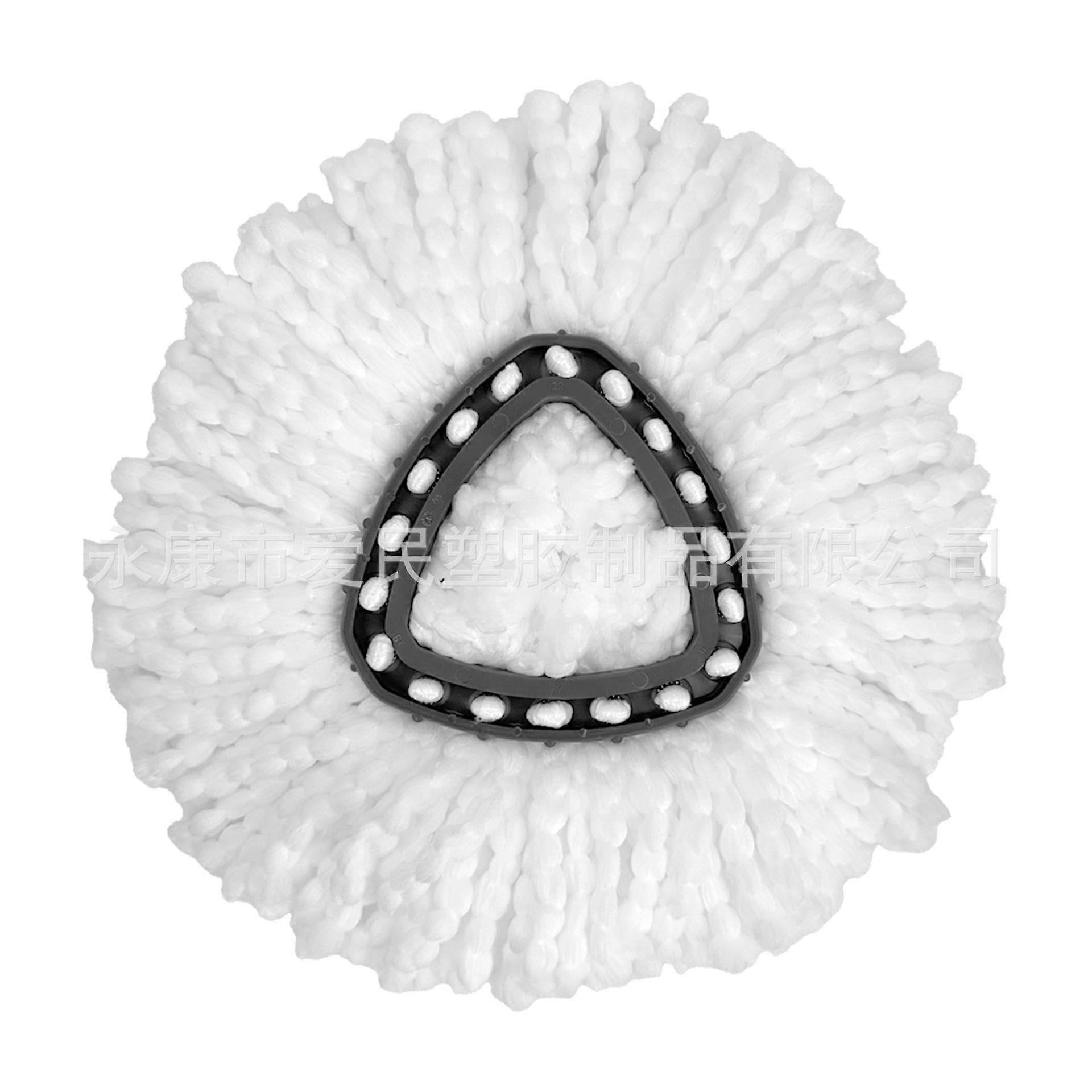 2pcs Microfiber Thickened Triangle Mop Head Replacement for Easy Clean with Brightening Effect, White