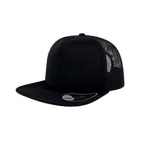Atlantis Unisex Snap 90s Flat Visor 5 Panel Trucker Cap