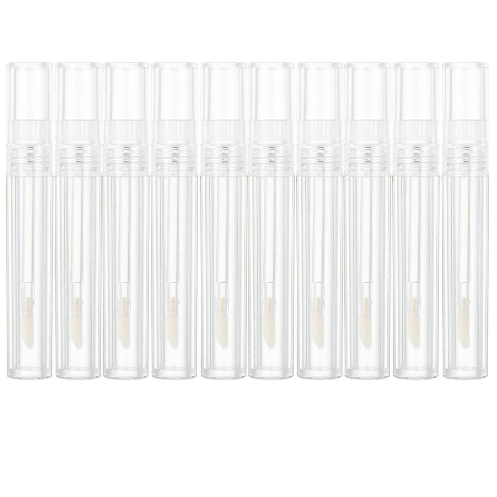 Lip Gloss Bottle Transparent Plastic Container for Storage 10Pcs Refillable