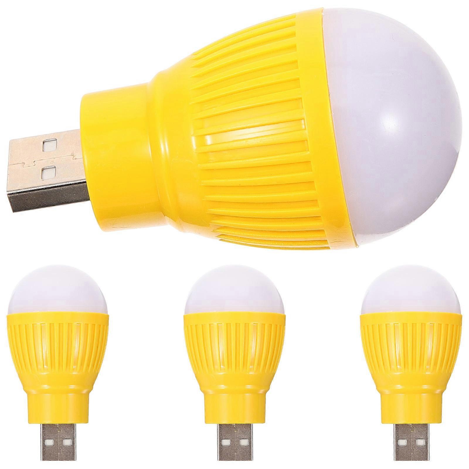 LED Mini Lights USB Small Bulbs for Portable Lighting 4Pcs