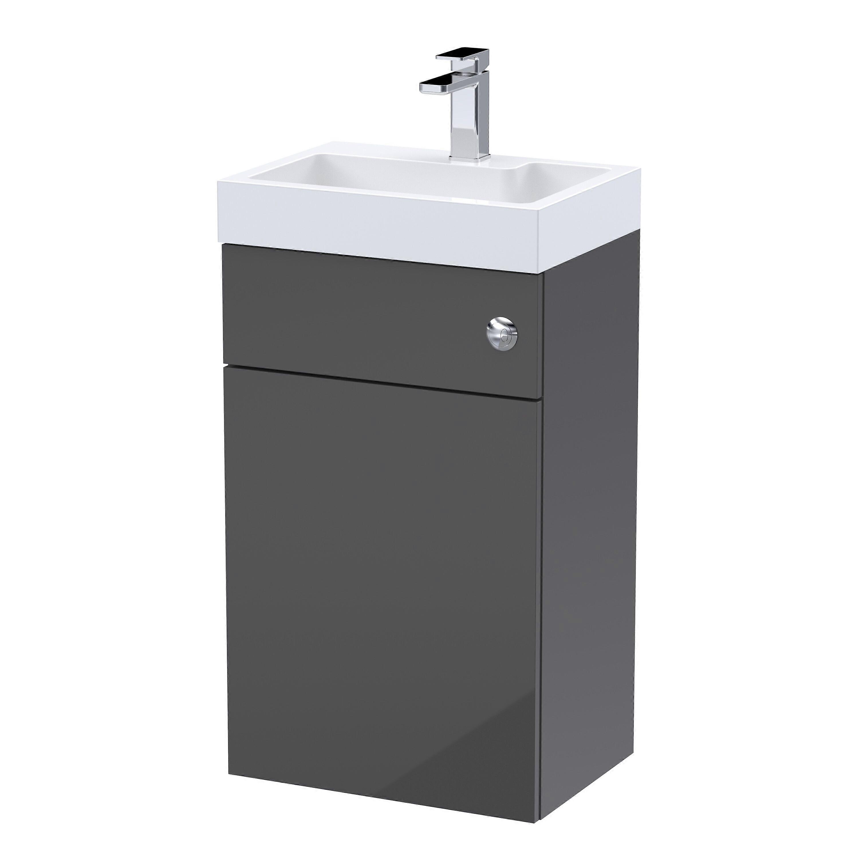 500mm Basin With WC Unit GLGREY