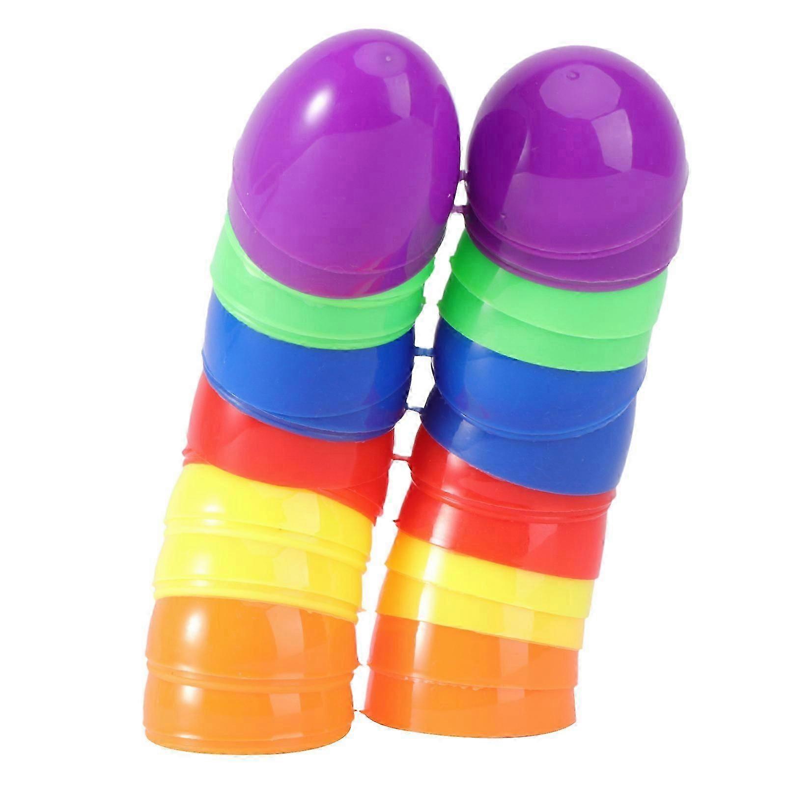 Easter Eggs Plastic Chicken Eggs for Easter Stuffer 12Pcs Mixed Colors