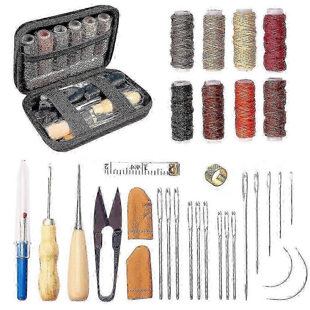 32 Piece Zipper Pack Leather Tool Set
