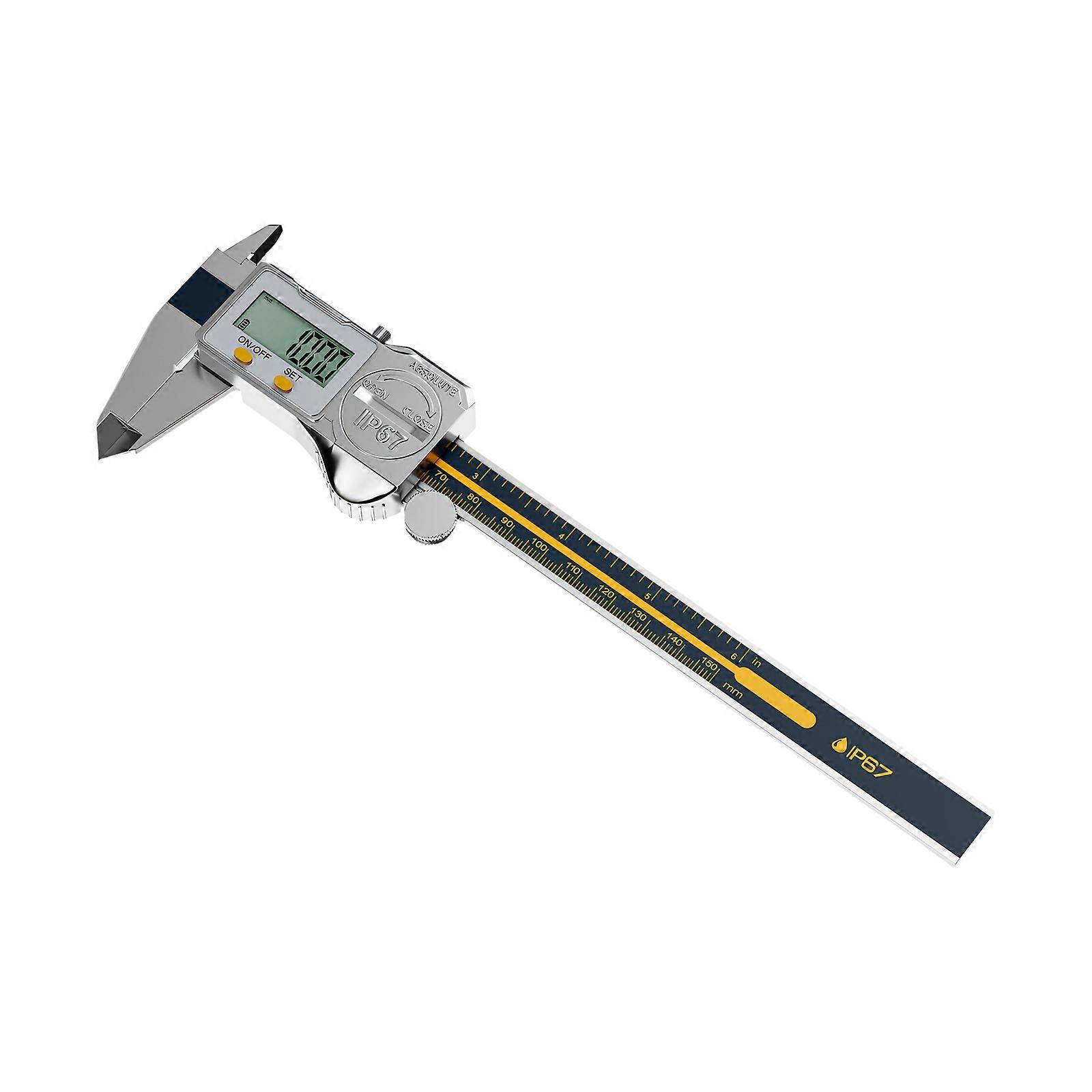 Digital Caliper,150mm 6'' Calipers Measuring Tool Electronic Micrometers Caliper Measuring with LCD Screen Multicolor