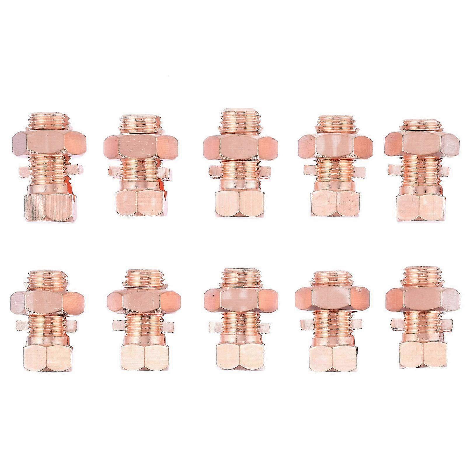 10pcs Practical Grounding Split Bolt Superior Strength Split Bolt Connector