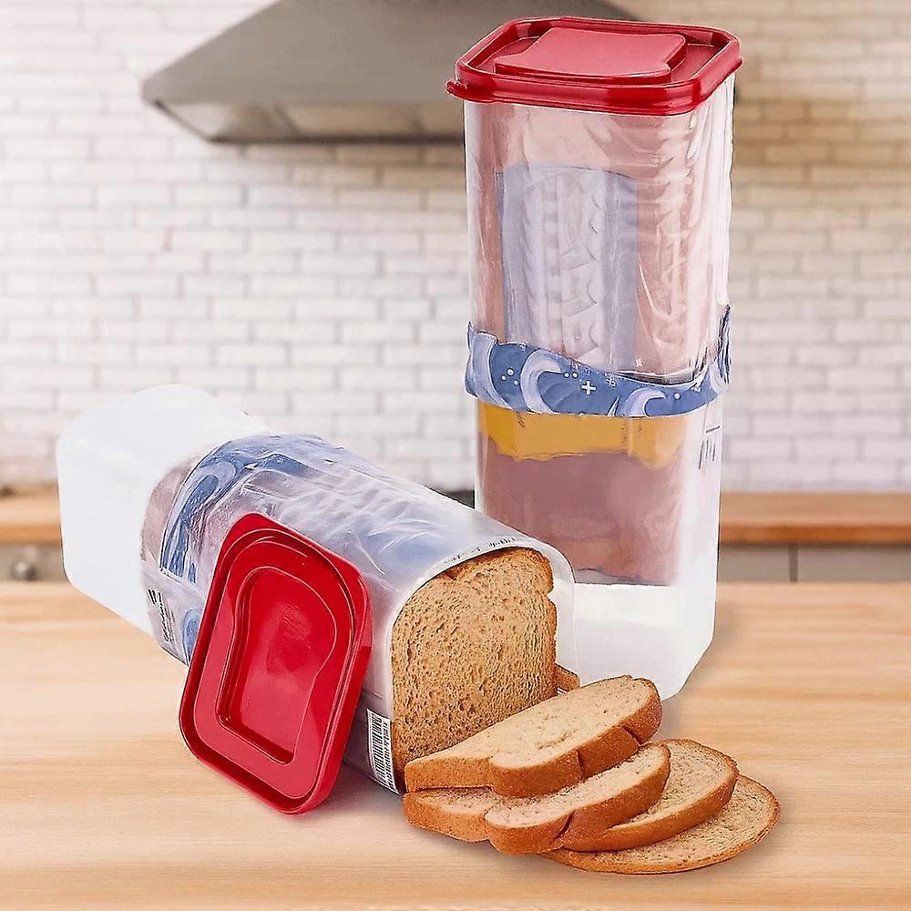 Bread Storage Container Plastic Bread Keeping Loaf Box Bread Dispenser With Lid
