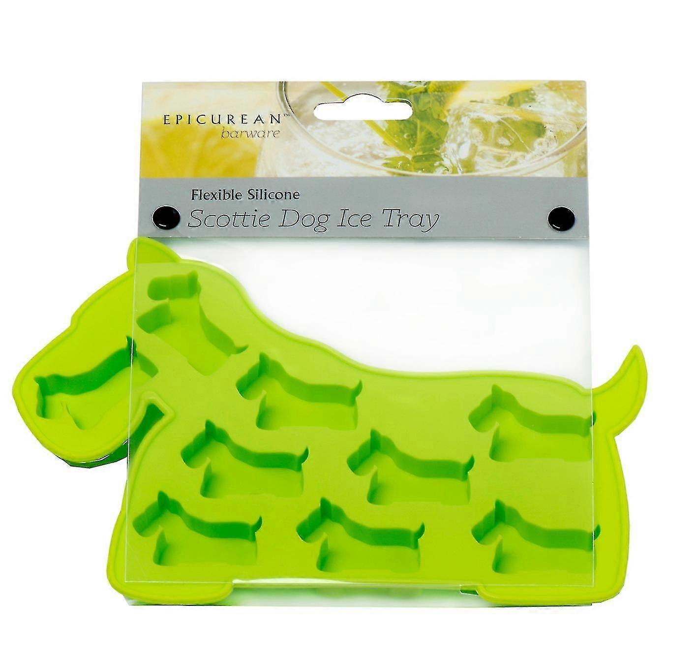 Grüner Scottie Dog Silikon-Eiswürfelbehälter