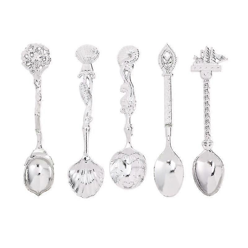 5pcs Kitchen Tableware, Court Style Coffee Spoon