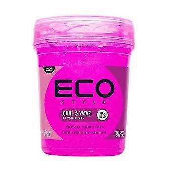Eco Hair Styler Olive Oil Styling Gel 16oz 473ml Strong Hold Hair Gel Long Lasting Control Purple Jar