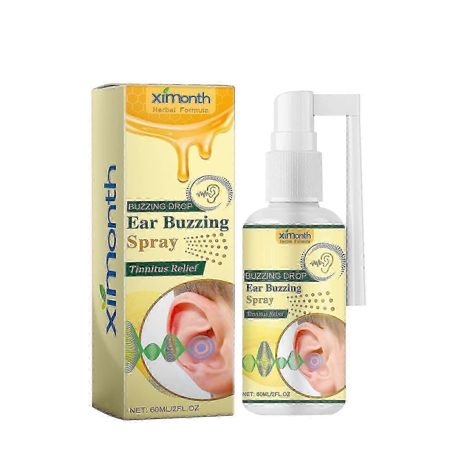 Spray per la cura delle orecchie per alleviare l'acufene, rimuovere il cerume, ripristinare l'udito, soluzione naturale per il fastidio all'orecchio, 60 ml. Nuovo arrivo S07.