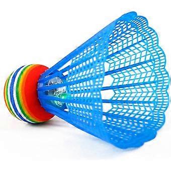 Conjunto de 4 petecas de badminton com LED, em nylon luminoso, ideais para jogos em ambientes internos e externos, exercícios e para iniciantes, amadores e escolas.