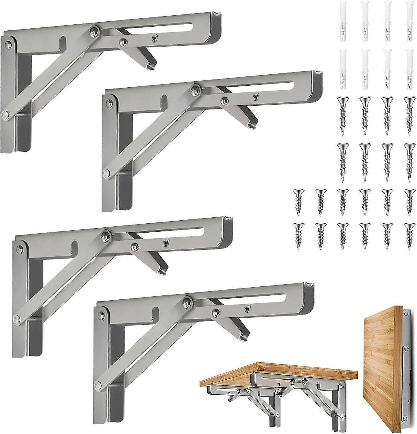 Pieces Folding Bracket 25cm,Folding Console Bracket,Folding Shelf Brackets Load