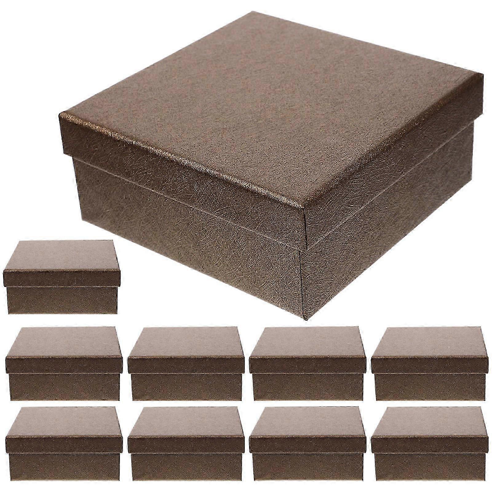 10pcs Square Shape Empty Gift Boxes Thicken Packing Box for Candy