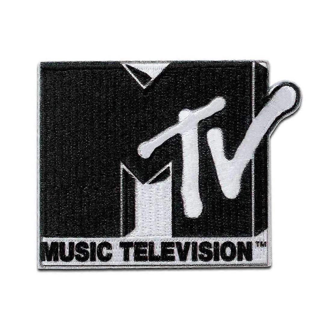 MTV Black - patch, iron-on patch, iron-on patch, size: 5.7 x 6.8 cm