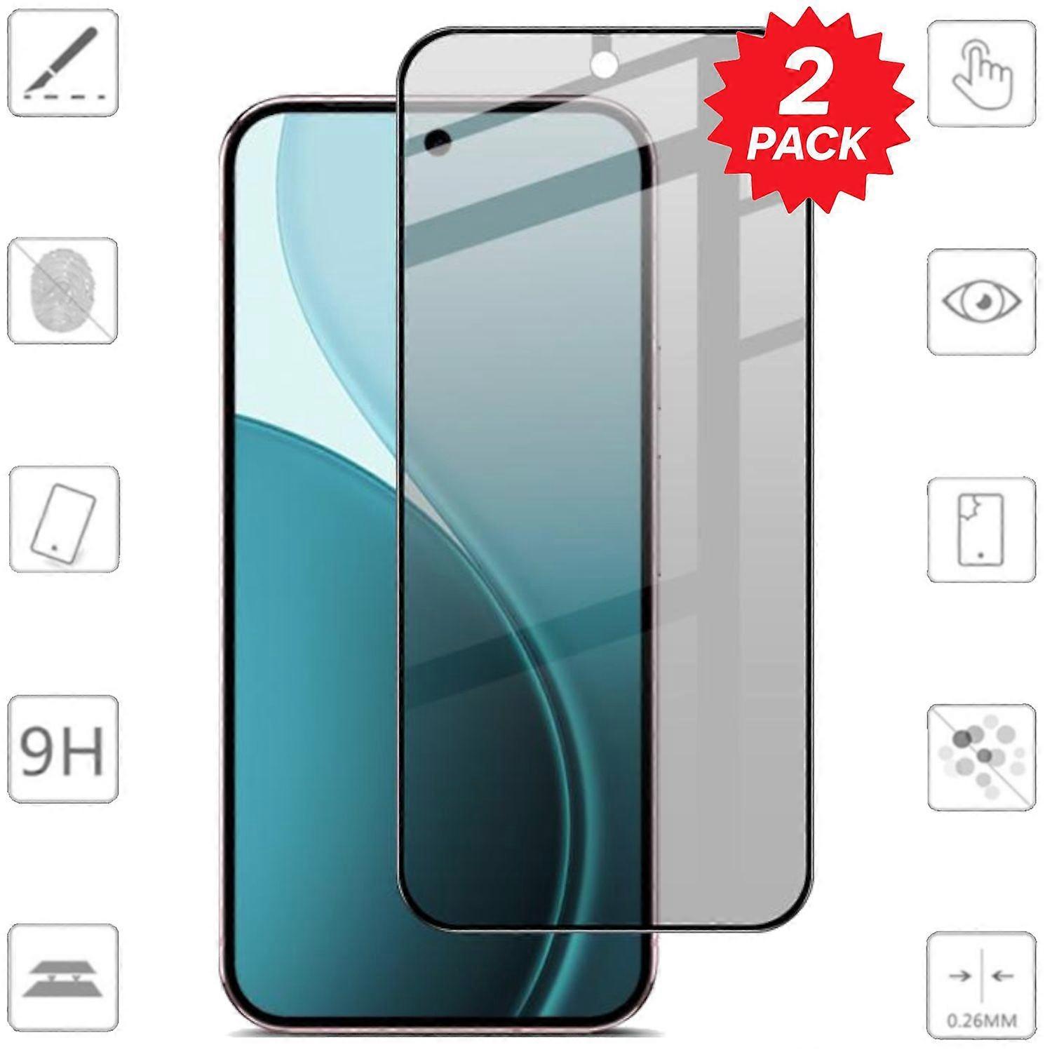 For Google Pixel 10 / 10 Pro 2x 2.5D 0.26mm Privacy Screen Protector 9H Tempered Glass Film